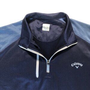 Callaway Golf Classic 1/4 Zip Navy Blue Long Sleeve Pullover Men’s Size XXL/2XL